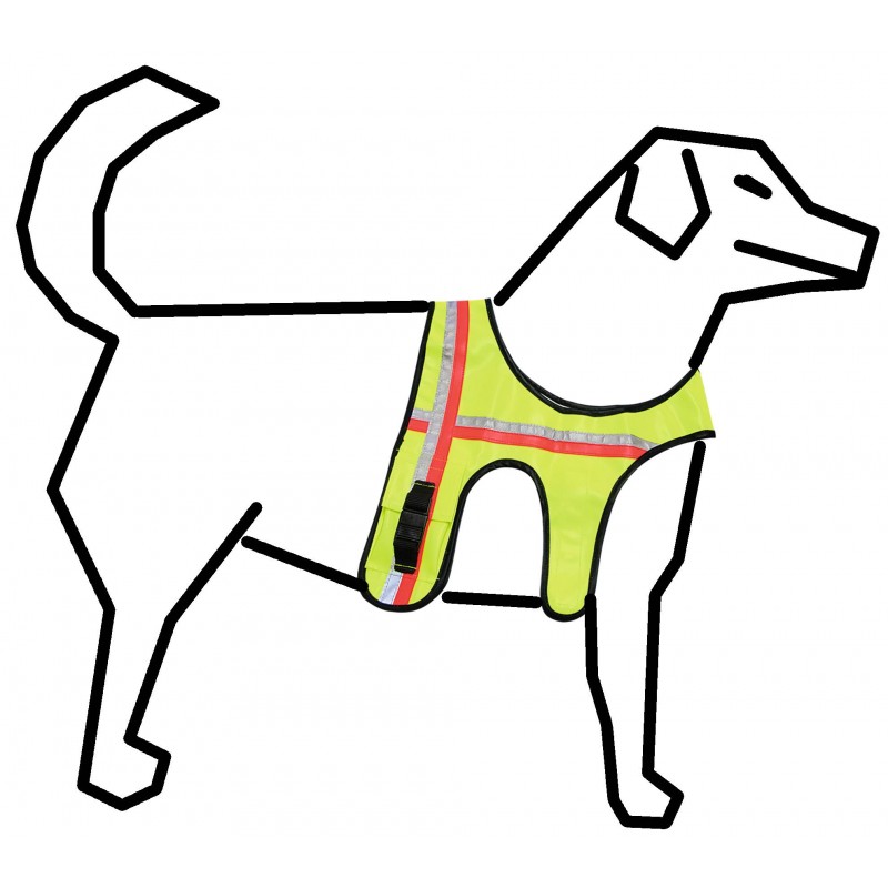 Corpetto pettorina per cani ad alta visibilità con tasca gps Corpetto pettorina per cani ad alta visibilità con tasca gps
