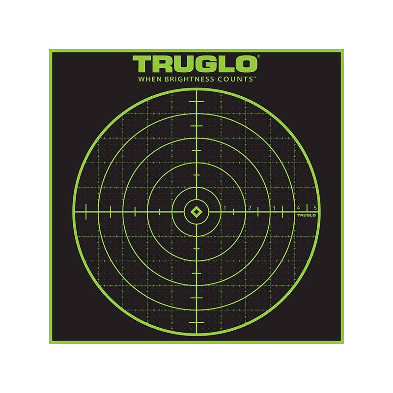 12 Fogli di bersagli singoli Truglo Tru See Target 12 Fogli di bersagli singoli Truglo Tru See Target