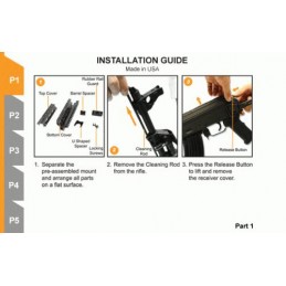 Guardamano nero con Weaver Yugo M70 AK