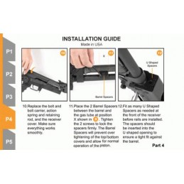 Guardamano nero con Weaver Yugo M70 AK