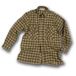 Camicia Patton in cotone flanellato green square