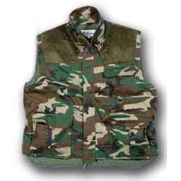 Gilet Patton imbottito in canvas mimetico americano