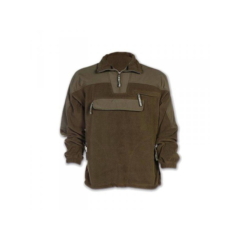 Felpa Patton in pile 1/2 zip con marsupio Felpa Patton in pile 1/2 zip con marsupio