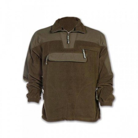 Felpa in Pile con Zip a un Quarto Polartec® da Uomo in verde