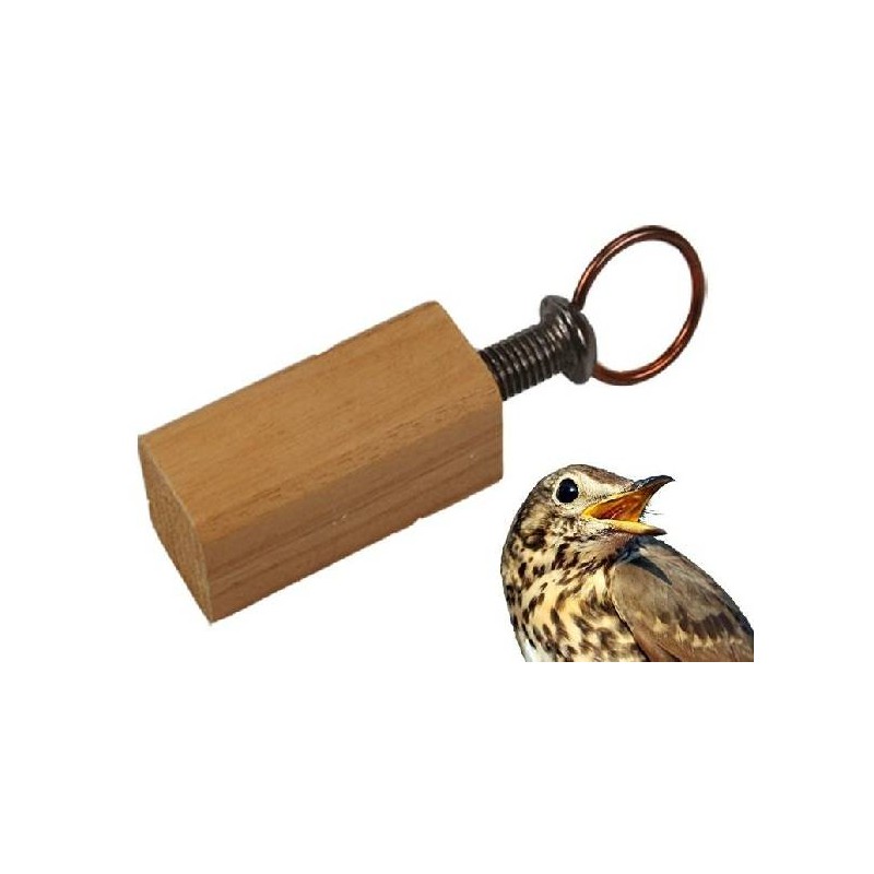 Richiamo per tordo in legno a vite
