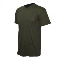 Maglietta T-shirt Patton in cotone verde collo V