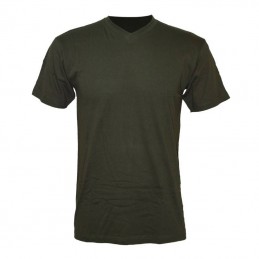 Maglietta T-shirt Patton in cotone verde collo V