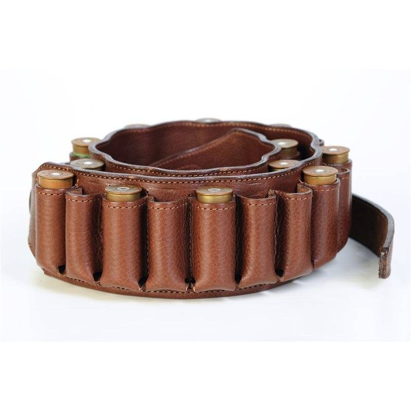 Cartuccera fucile in cuoio 30 celle Buffetteria Spadoni