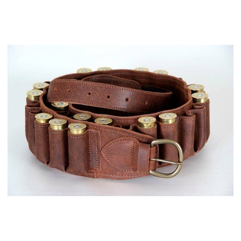 Cartuccera fucile Country in cuoio 30 celle foderata