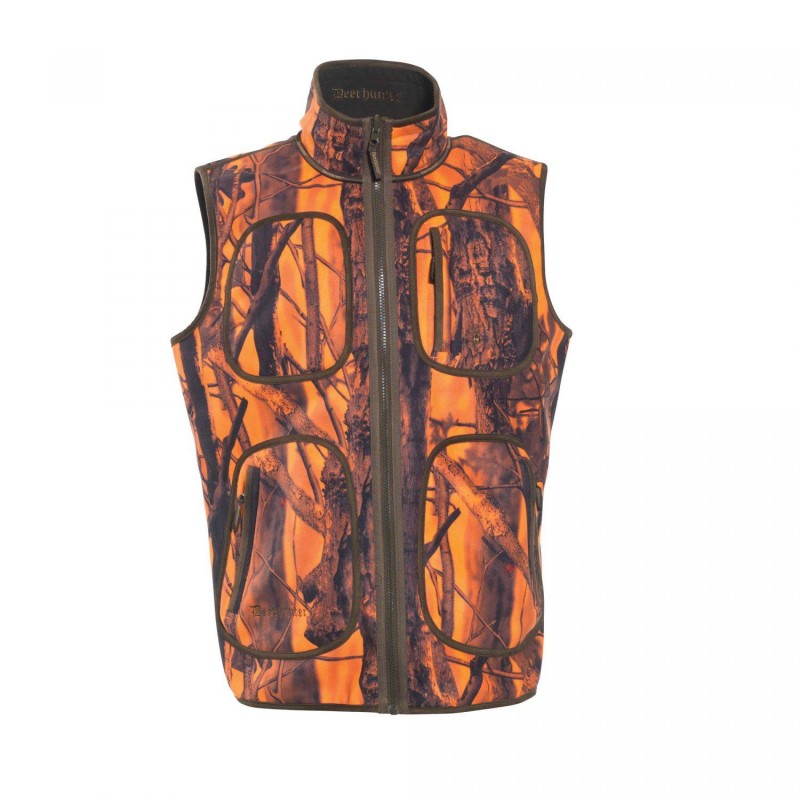Gilet Deerhunter in pile Gamekeeper Camouflage reversibile Gilet Deerhunter in pile Gamekeeper Camouflage reversibile
