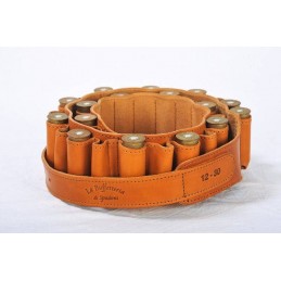 Cartuccera fucile in cuoio 30 celle sfoderata Buffetteria