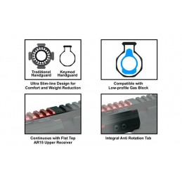AR15 - Guardamano da 15" 2 colori Super Slim Free Float M-Lok AR15 - Guardamano da 15" 2 colori Super Slim Free Float M-Lok