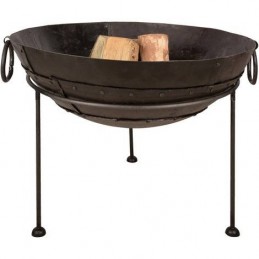 Braciere in acciaio con inserti ribattutti