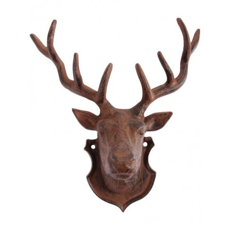 GANCI DA PARETE con Corna di Cervo Vintage -28 cm Appendiabiti da