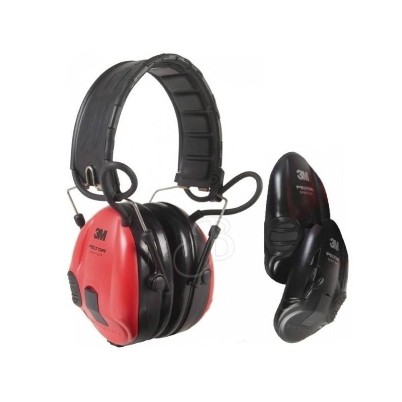 3M™ PELTOR™ SportTac Cuffia di Protezione, 26 dB rossa