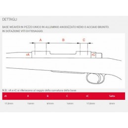 Base weaver per Benelli Argo - Browning maggiorata Base weaver per Benelli Argo - Browning maggiorata
