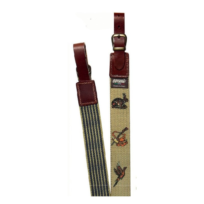 Cinghia per fucile German in tessuto con disegni caccia e