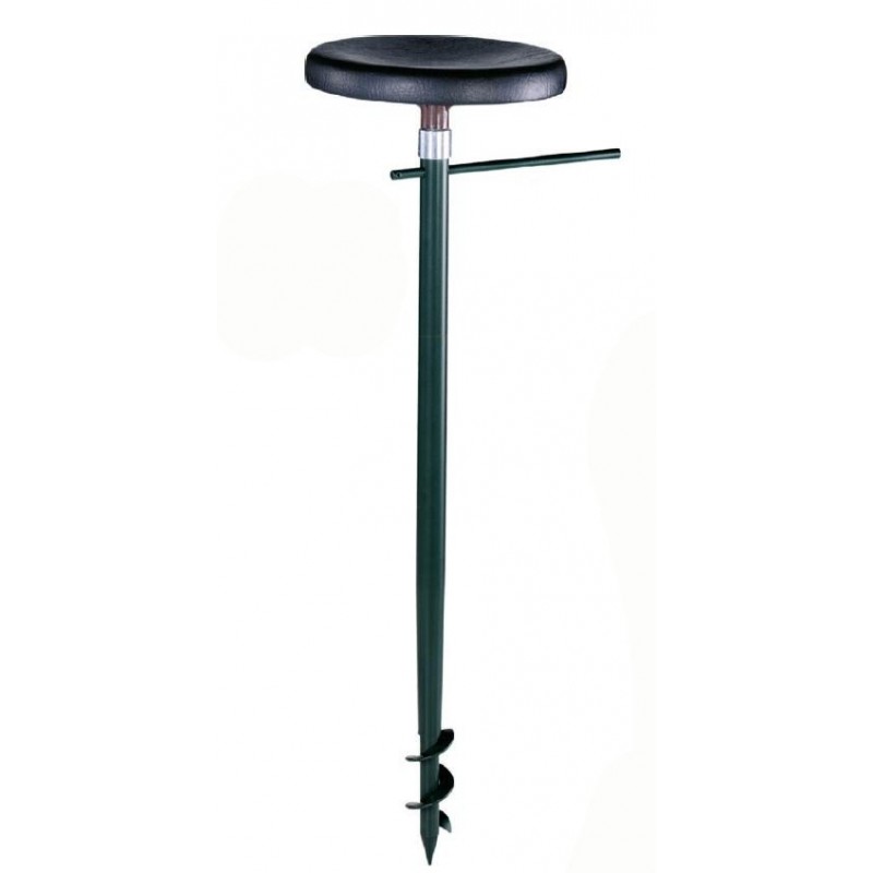 Sgabello con trivella German con sedile imbottito