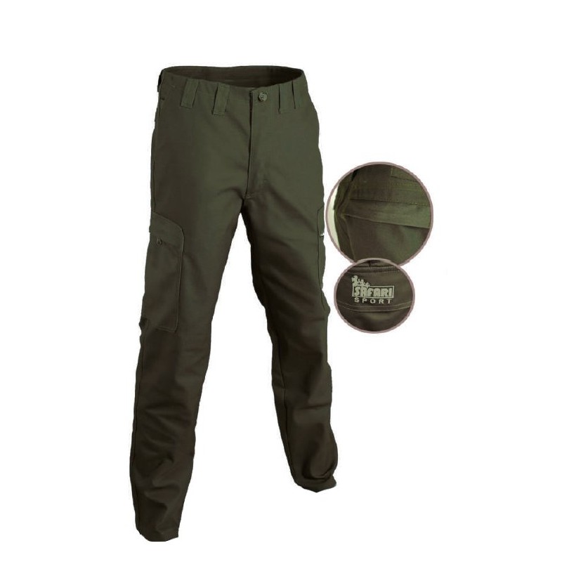 Pantaloni Safari Sport verdi anti strappo sfoderati impermeabili • Trophy  Hunt Pantaloni da caccia e bosco Abbigliamento da