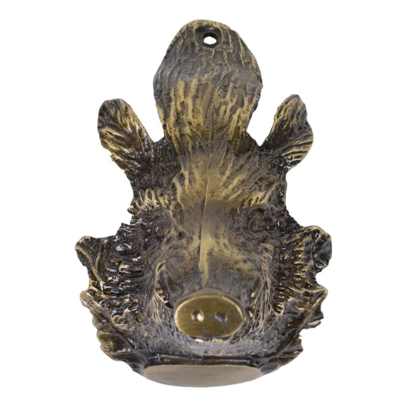 Testa di cinghiale in bronzo per zanne grandi Testa di cinghiale in bronzo per zanne grandi