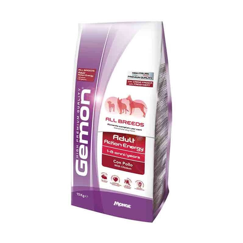 Crocchette Gemon All Breeds Adult Action Energy con Pollo 15 Kg Crocchette Gemon All Breeds Adult Action Energy con Pollo 15 Kg