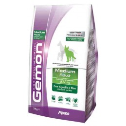 Crocchette Gemon Medium Adult con Agnello e Riso 15 Kg