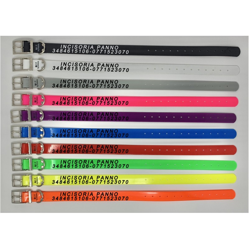 Collare personalizzato Incisoria Panno - 2 RIGHE Collare personalizzato Incisoria Panno - 2 RIGHE