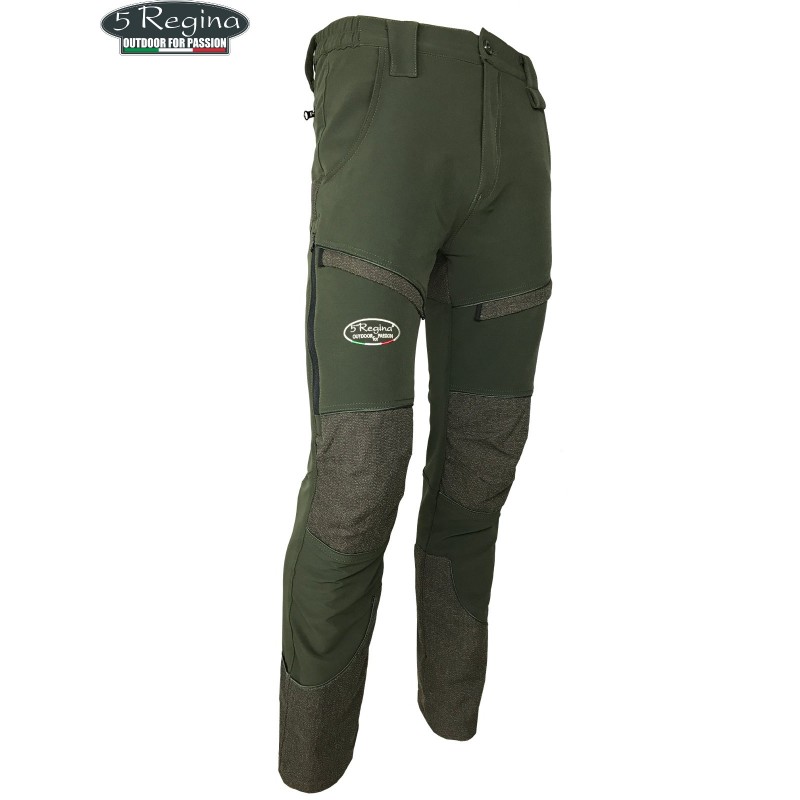 Pantaloni Quinta Regina Agility elasticizzati con riporti in kevlar verdi •  Trophy Hunt Pantaloni invernali da caccia e bosco