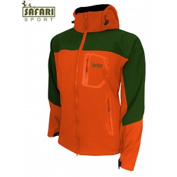 Giacca Safari Sport in soft shell arancione fluorescente