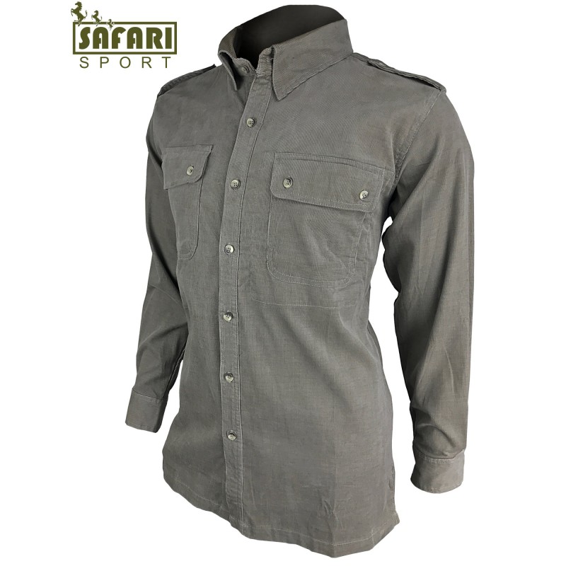 Camicia Safari Sport C14 in velluto mille righe 100% cotone Camicia Safari Sport C14 in velluto mille righe 100% cotone