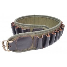 Cartuccera fucile in cordura e cuoio foderata 24 celle Sag