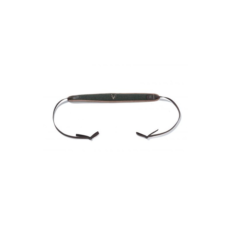 Cinghia per binocolo in loden con cervo