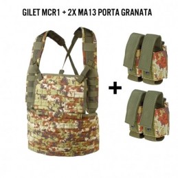 Gilet chest rig SBB MCR1 Vegetato + 2 porta granate