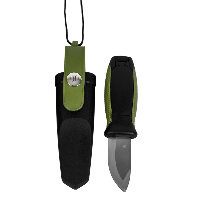 Coltello Alces Jakt- och fiskekniv, kort, grön/svart