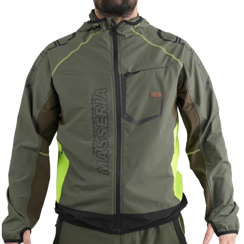 Giacca Masseria Light Softshell Illinois 62 Verde Fluo