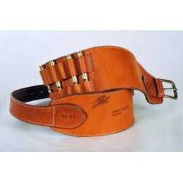 Cartuccera cuoio marrone per carabina Buffetteria Spadoni 144