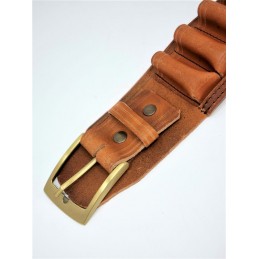 Cartuccera per fucile in pellame Old Style 344