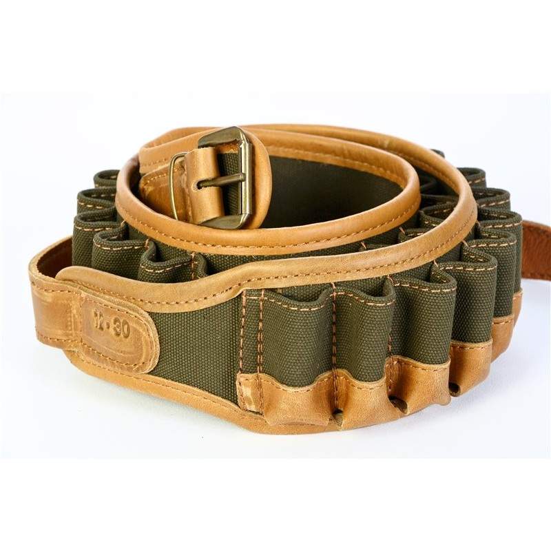 Cartuccera fucile in Canvas e cuoio 535