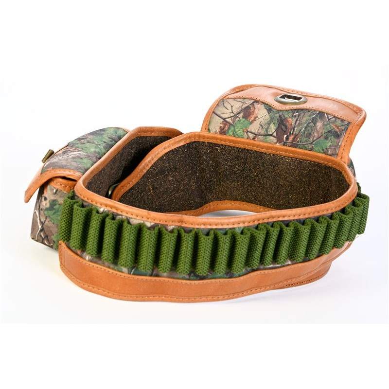 Cartuccera per carabina Woodland 20 celle + tasche Cartuccera per carabina Woodland 20 celle + tasche