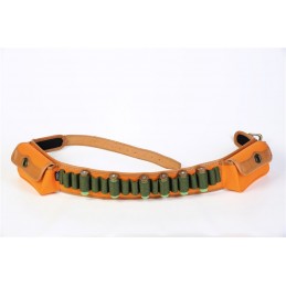 Cartuccera per fucile 16 celle elastiche e doppia tasca