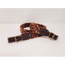 Cinghia per fucile in cuoio e tessuto incrociati