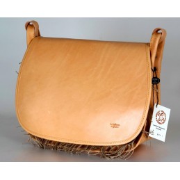 Borsa Carniere in vacchetta naturale con rete