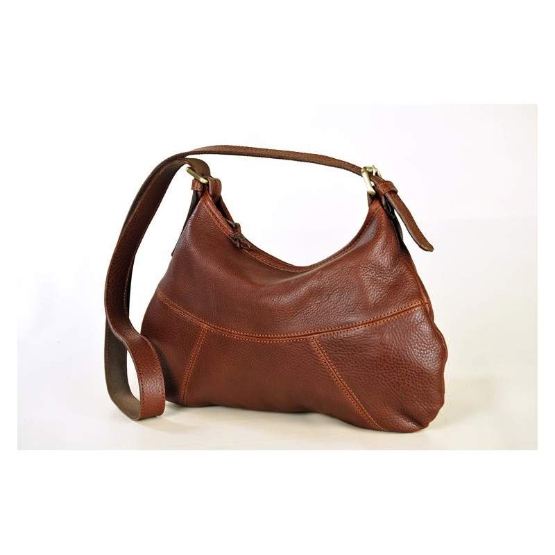 Borsa " MARTINA " in cuoio volanato