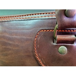 Fodero fucile in cuoio marrone tutta cerniera Fodero fucile in cuoio marrone tutta cerniera