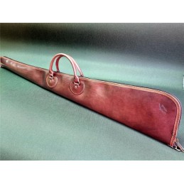 Fodero fucile in cuoio marrone tutta cerniera