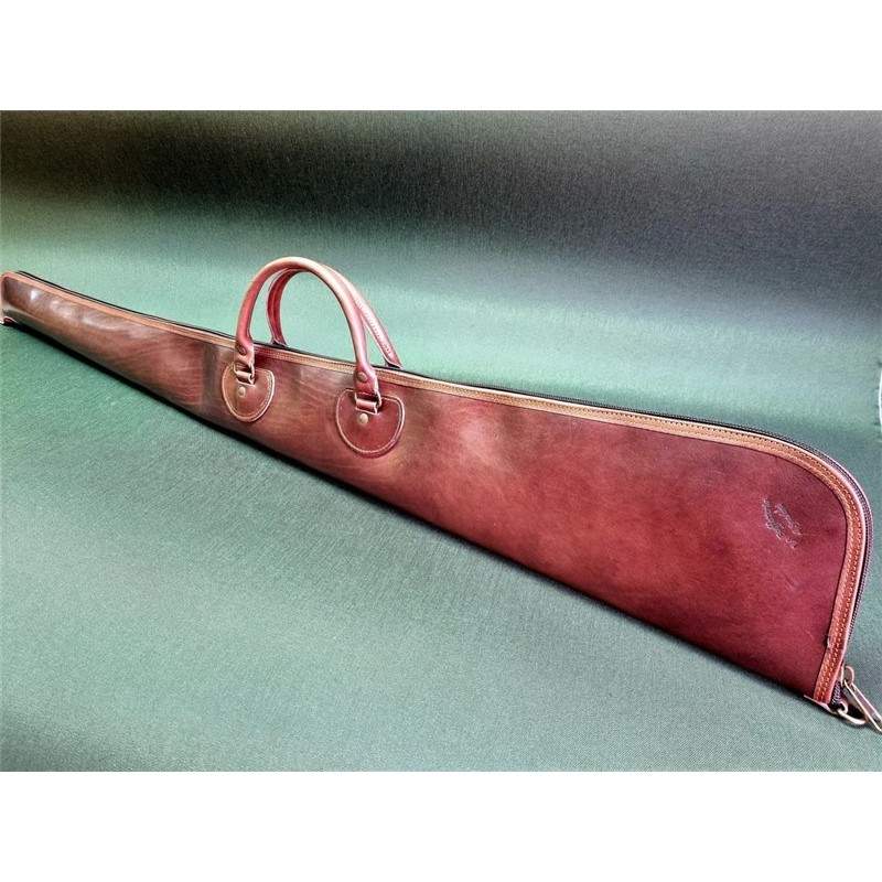 Fodero fucile in cuoio marrone tutta cerniera Fodero fucile in cuoio marrone tutta cerniera