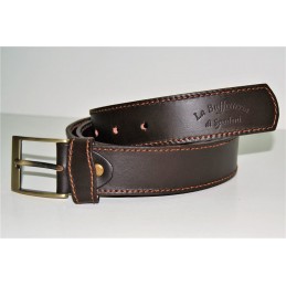 Cintura in cuoio Brown mm 35