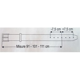 Cintura pantalone cuoio intrecciato 7 capi