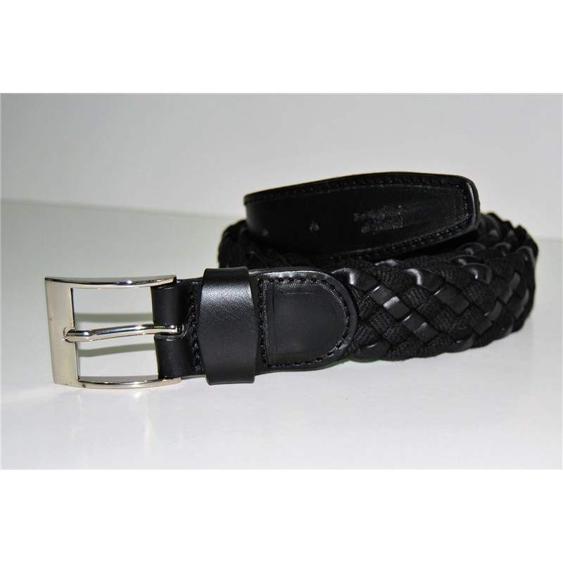 Cintura pantalone cuoio e cotone intrecciato