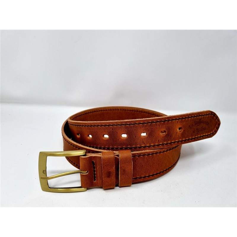 Cintura pantalone 40mm in pellame Old Style cucita a spago Cintura pantalone 40mm in pellame Old Style cucita a spago
